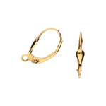 Earring stud in gold 585 M004G Flat